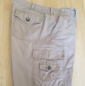 Khaki cargo shorts
